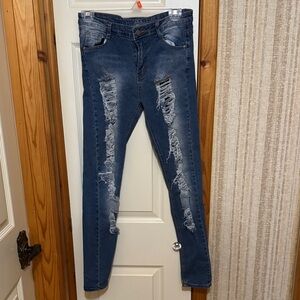 Distressed Blue Women's Jeans
